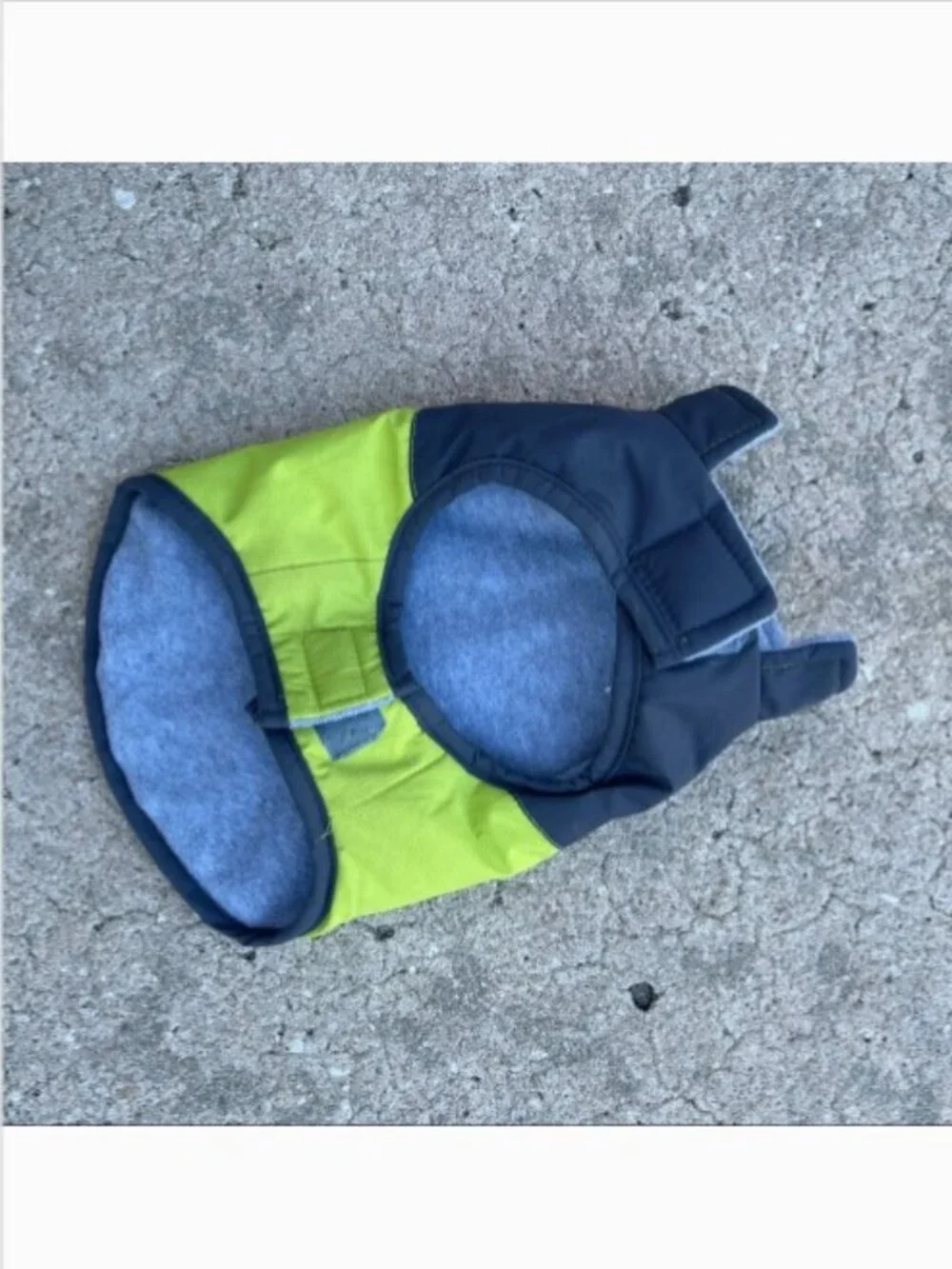 Dog Jacket Vest by FRIENDS FOREVER neon yellow grey Coat size XS fleece inside